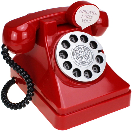 TELEFON RETRO SKARBONKA DLA DZIECI VINTAGE ZABAWKA                                                CZERWONY I29726(H)-4.4 (1)